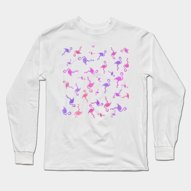 flamingo art pattern Long Sleeve T-Shirt by Your Design